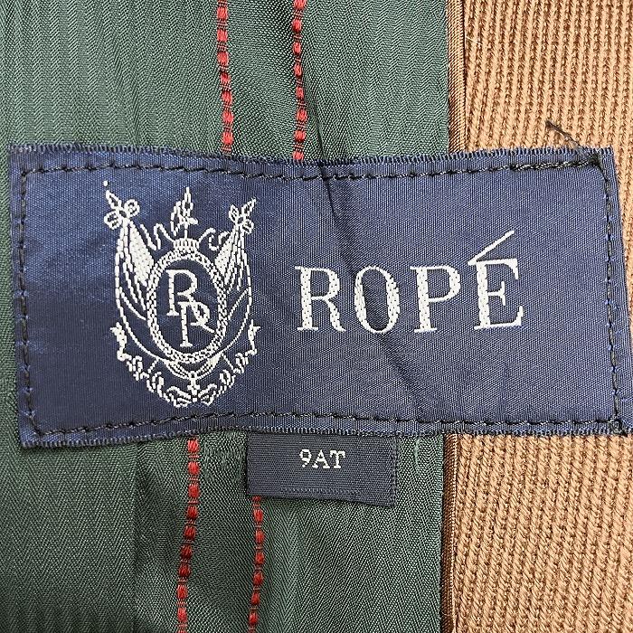 ロペ ROPE' ブレザー ジャケット 丈長め 無地 長袖 肩パッド厚め 毛100%(裏地：キュプラ100%) 9AT M ブラウン 茶（裏：緑×赤) レディース｜undo-rowa｜04