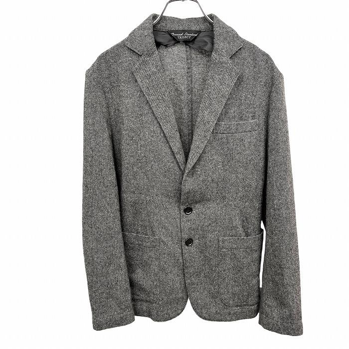 Journal Standard TRISECT 微起毛 テーラードジャケット 無地 裏地は背中の肩のみ 毛×ポリ×その他×ナイロン S ヘザーグレー メンズ | Journal Standard TRISECT