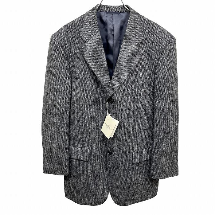 【新品】MASTERY テーラードジャケット 起毛 3つボタン 肩パッド入り(厚さ約3cm) 総裏地 サイドベンツ ウール100% M ヘザーグレー メンズ | 