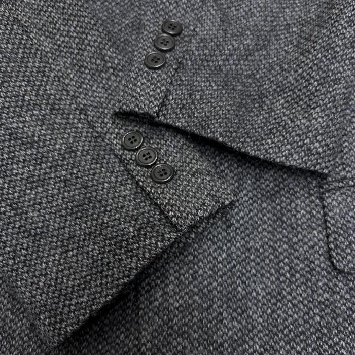 【新品】MASTERY テーラードジャケット 起毛 3つボタン 肩パッド入り(厚さ約3cm) 総裏地 サイドベンツ ウール100% M ヘザーグレー メンズ |  | 02