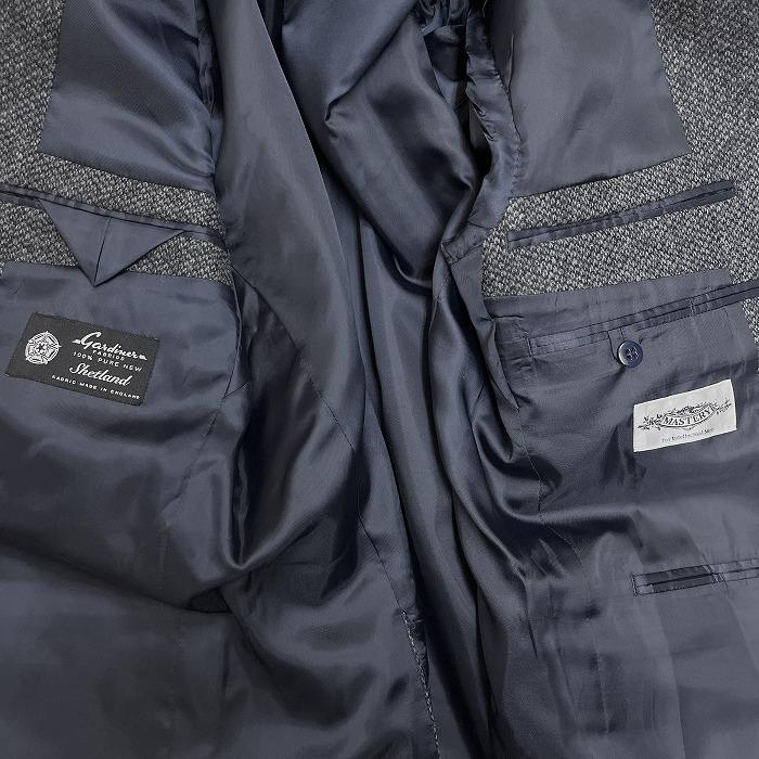 【新品】MASTERY テーラードジャケット 起毛 3つボタン 肩パッド入り(厚さ約3cm) 総裏地 サイドベンツ ウール100% M ヘザーグレー メンズ |  | 06