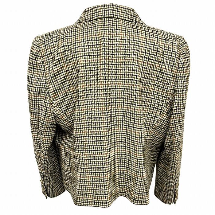 Leilian（レリアン） テーラードジャケット 千鳥格子 カシミヤ100