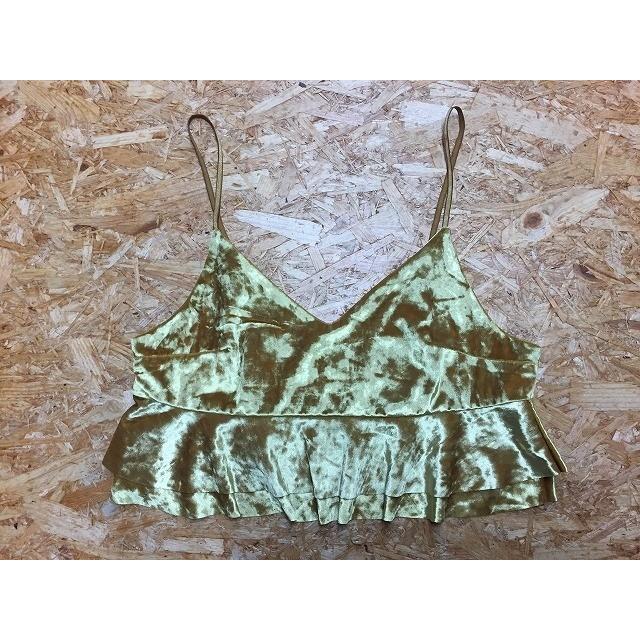 ビヨンド BEYOND ビスチェ トップス ベロア フリル ポリエステル100% イエローゴールド系 レディース | BEYOND