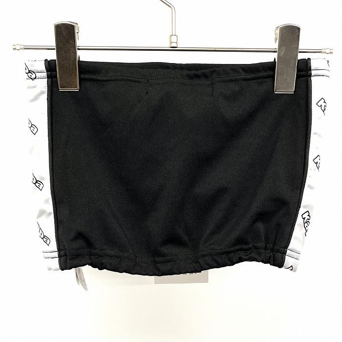 【新品】 GYDA × KAPPA ジェイダ×カッパ F レディース ロゴライン ベアビスチェ 胸にカップ入り ストレッチ ブラック×ホワイト系 黒 | GYDA | 01