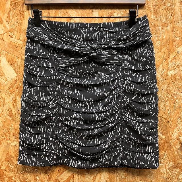 H&M エイチアンドエム ティアード風ギャザースカート 膝丈 裏地付き