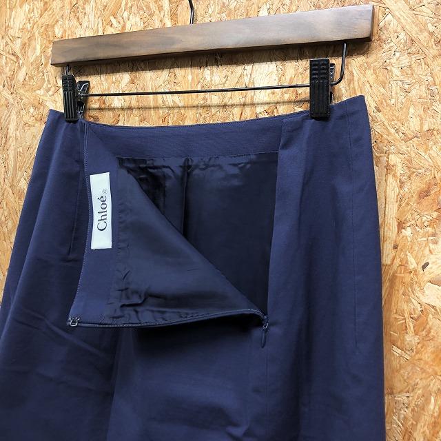 Chloe クロエ 42 レディース コクーンスカート 裏地付き ひざ丈