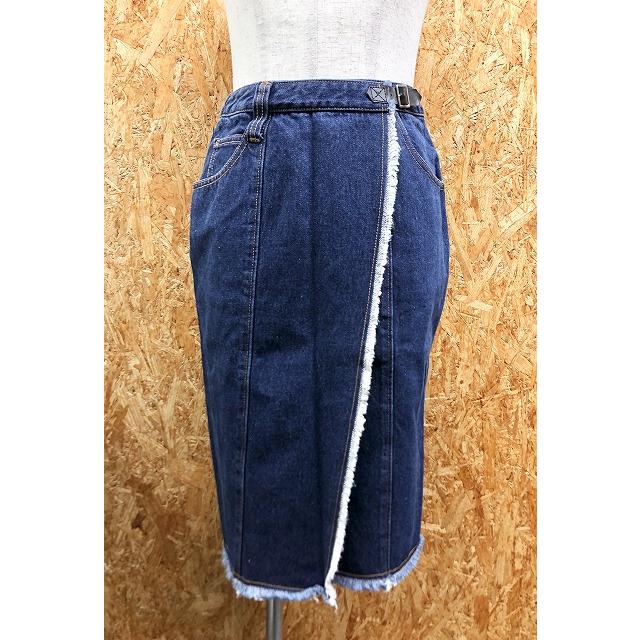 Big John（ビッグジョン） デニムラップスカート ベルト×ボタン カット