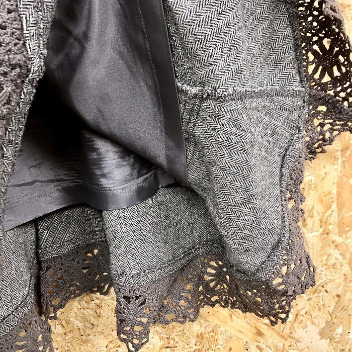 L'EST ROSE（レストローズ） マーメイドスカート ヘリンボーン 裾