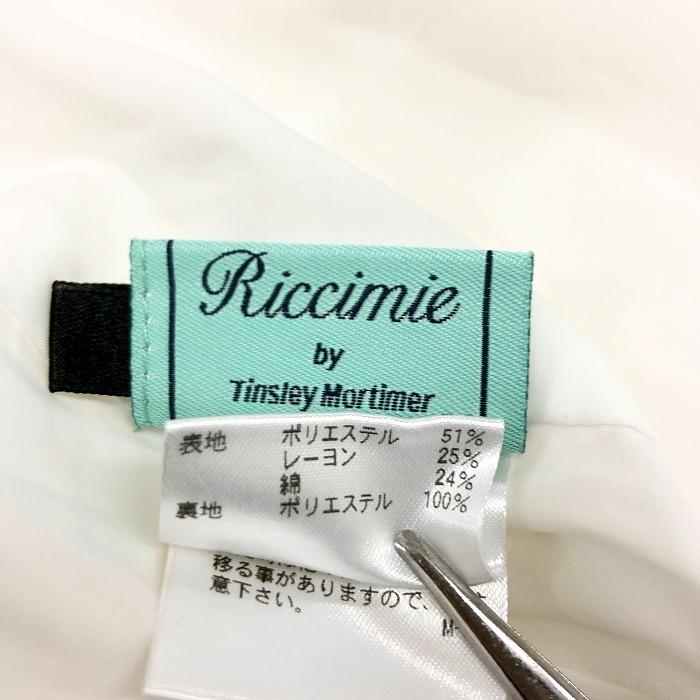 リッチミー Riccimie by Tinsley Mortimer ジャカード フレアスカート ボックスプリーツ 裏地付き 日本製 1 オフホワイト レディース｜undo-rowa｜04