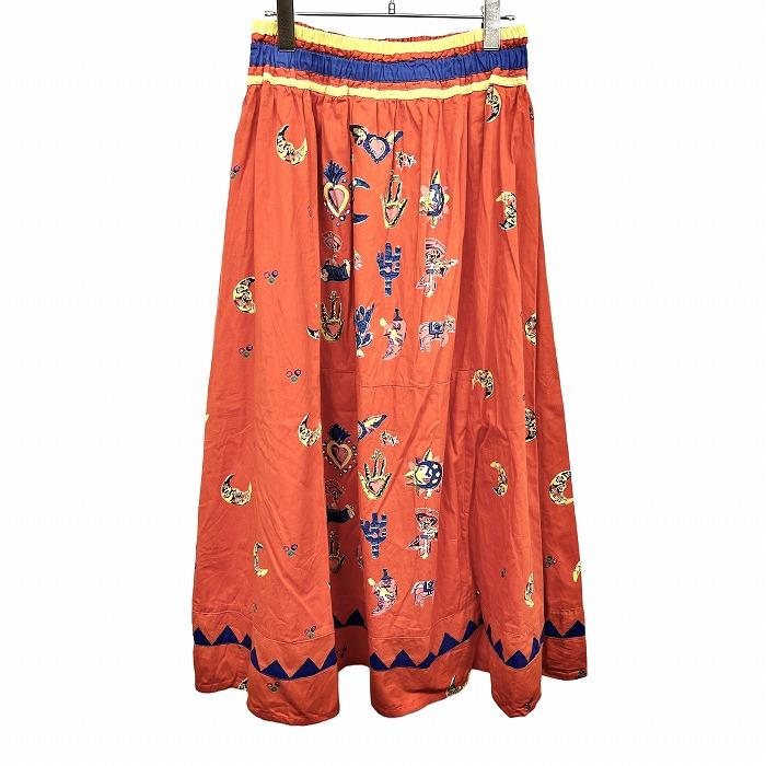 【AMERI】新品タグ付　アメリ　リブニットマーメイドスカート　オレンジ　タイト Ameri（アメリ）の「MEDI CURVE ART TIGHT SKIRT（スカート