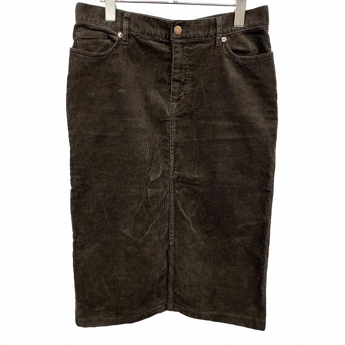 無印良品（MUJI） 細畝 コーデュロイスカート ロング 裏地無し 無地