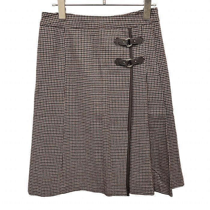 J.PRESS（J.プレス） ジェイプレス ラップスカート 裏地付き 千鳥格子