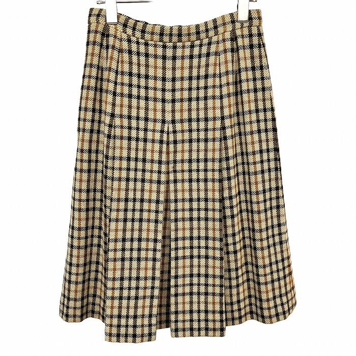 DAKS ダックス イングランド ENGLAND 微起毛 スカート チェック 毛
