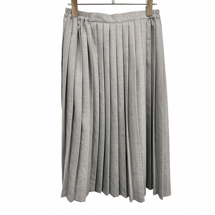 アースミュージックアンドエコロジー 【新品】 スキスカ プリーツ ミモレ丈 スカート 無地 ポリ×レーヨン F ヘザーグレー レディース | earth music&ecology