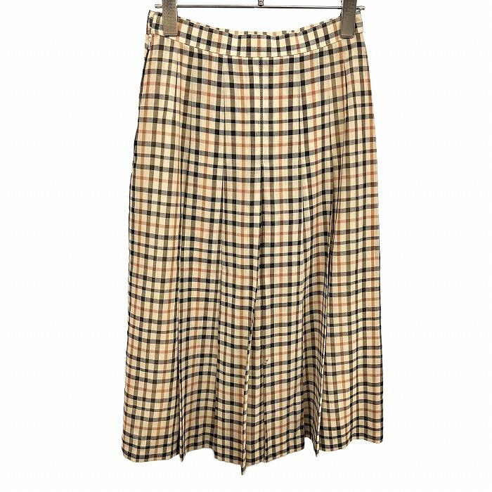 BURBERRY LONDON　ウール　チェック　ミニスカート　ひざ上丈　40 BURBERRY LONDON ウール チェック ミニスカート ひざ上丈 40 DAKS