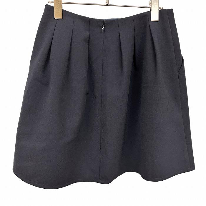 KUMIKYOKU クミキョク　膝丈スカート　M 黒 組曲 クミキョク KUMIKYOKU ひざ丈 スカート 無地 裏地付き