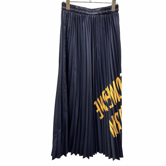 【新品】RCWB RODEO CROWNS WIDE BOWL ロングスカート 『IMPRESS SOMEONE WITH ONE'S CHARM』 ポリ100% F ネイビー 紺×黄 レディース | 