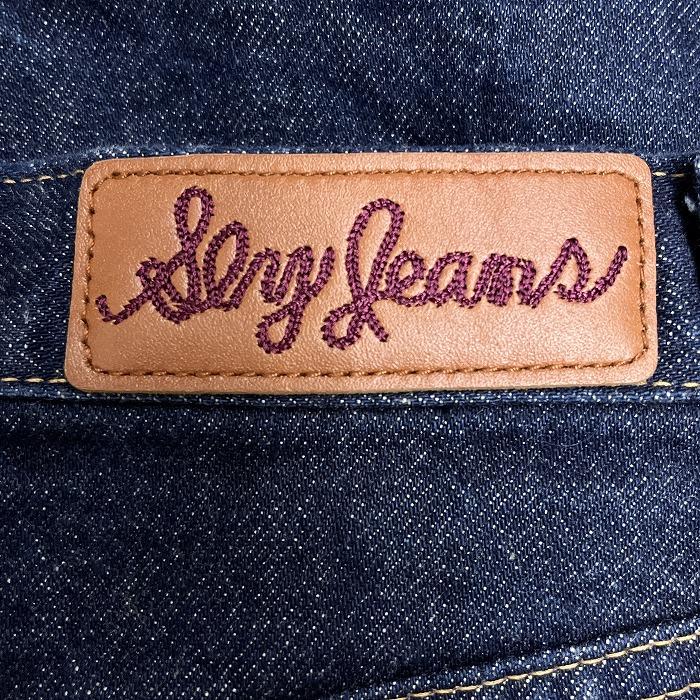 スライ SLY デニム ミニスカート 台形 フロントファスナー 裏地無し 日本製 綿100% コットン100%(ラベル：牛革) 0 ブルー 青 レディース | SLY | 02