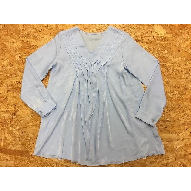 Beyond ビヨンド サイズf 肩幅37cm レディース ブラウス ベルベット プリーツ 長袖 トップス ポリエステル100 ブルー 青 Lt Undo Rowa ヤフー店 通販 Yahoo ショッピング