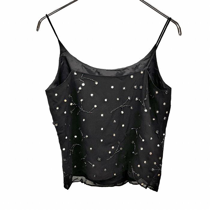 ボッシュ BOSCH ビーズシフォンキャミソール 裏地付き プルオーバー レーヨン100%(裏地：キュプラ100%) M ブラック 黒 レディース | BOSCH（DIY、工具） | 01