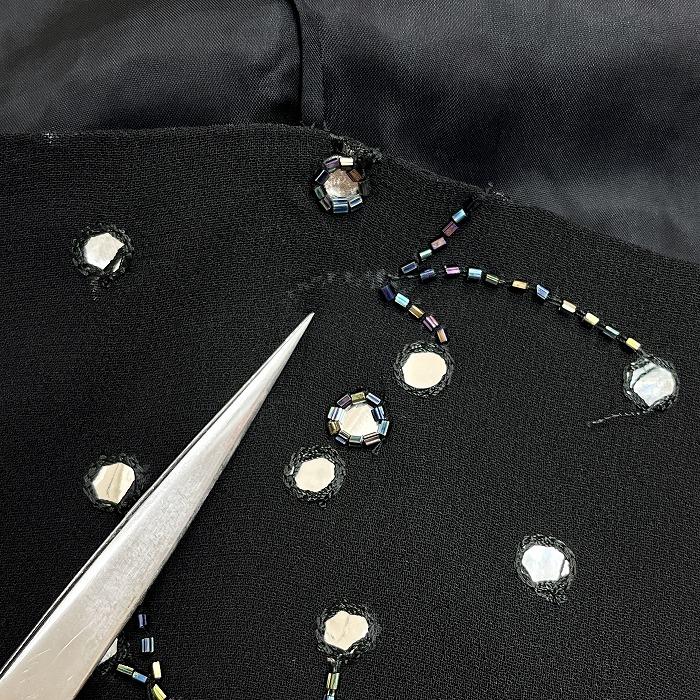 ボッシュ BOSCH ビーズシフォンキャミソール 裏地付き プルオーバー レーヨン100%(裏地：キュプラ100%) M ブラック 黒 レディース | BOSCH（DIY、工具） | 03