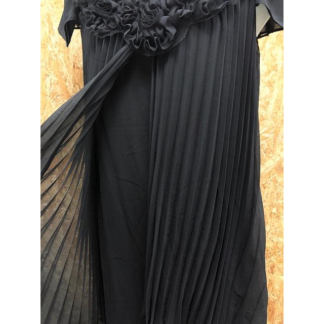 キャサリンロス 【日本製】 KATHARINE ROSS 薄手 シフォンチュニック 裏地付き プリーツ 薔薇 カウルスリーブ ポリ100% M 黒 レディース | KATHARINE ROSS | 02