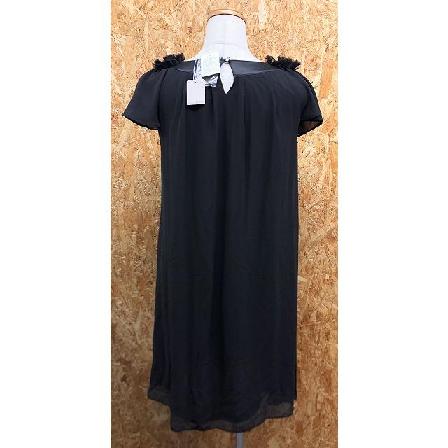 キャサリンロス 【日本製】 KATHARINE ROSS 薄手 シフォンチュニック 裏地付き プリーツ 薔薇 カウルスリーブ ポリ100% M 黒 レディース | KATHARINE ROSS | 06