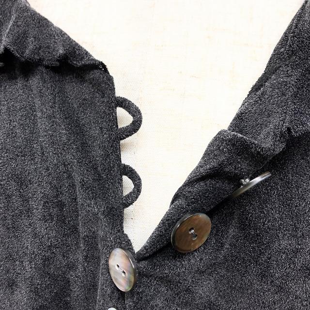 ZEROZONE ゼロゾーン 2 レディース ショートトップス 7分袖 フリルカラー レーヨン100%(内側：ナイロン100%) チャコールグレー系 |  | 05