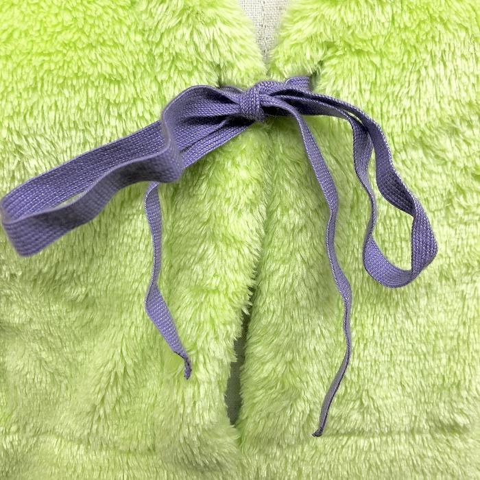 ウイング Wing フリースチュニック ワンピース ルームウェア 裏地無し Vネック 半袖 ポリエステル100% M グリーン 黄緑 レディース | Wing | 01