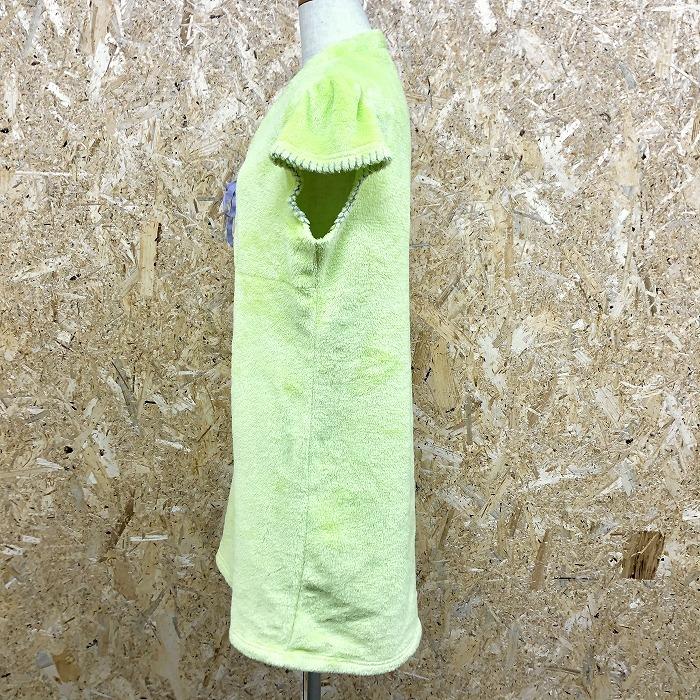 ウイング Wing フリースチュニック ワンピース ルームウェア 裏地無し Vネック 半袖 ポリエステル100% M グリーン 黄緑 レディース | Wing | 02