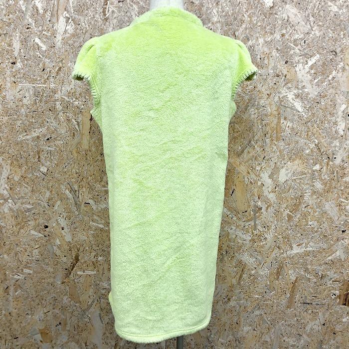 ウイング Wing フリースチュニック ワンピース ルームウェア 裏地無し Vネック 半袖 ポリエステル100% M グリーン 黄緑 レディース | Wing | 03