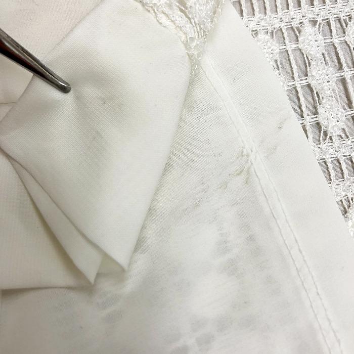 HUSHUSH - 3 (L) レディース 女性 薄手 プルオーバー フロントレーストップス 裏地無し バンドスリーブ 半袖 ポリ100% オフホワイト 白系 | HusHusH | 02