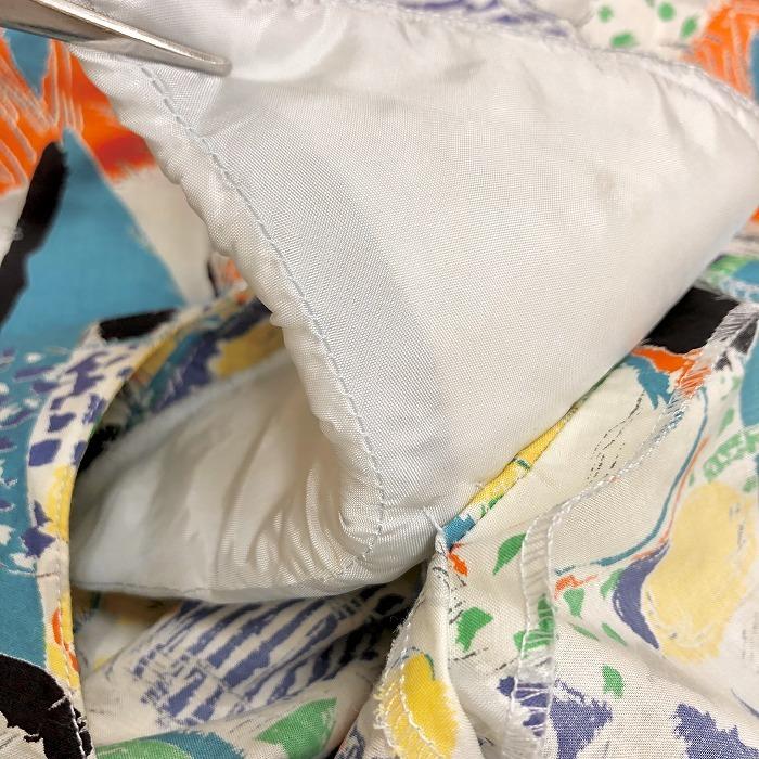 enjour 薄手 プルオーバーブラウス シャツ 背中レースアップ 厚手の後付け肩パッド 総柄 半袖 日本製 綿100% マルチカラー レディース | レナウン | 02