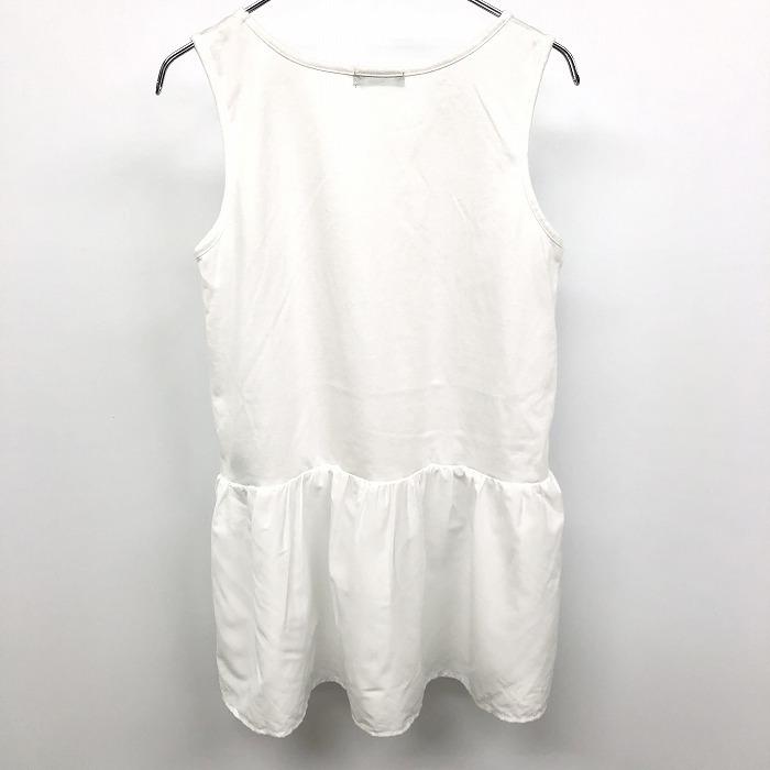 earth music＆ecology インナーワンピース ノースリーブカットソー [トップ：ポリ×綿 / ボトム：ポリ100%] F ホワイト 白 レディース | earth music&ecology | 01