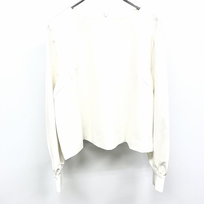 新品タグ付 ポロ衿リブニットプルオーバー 白 Mila Owen Mila Owen