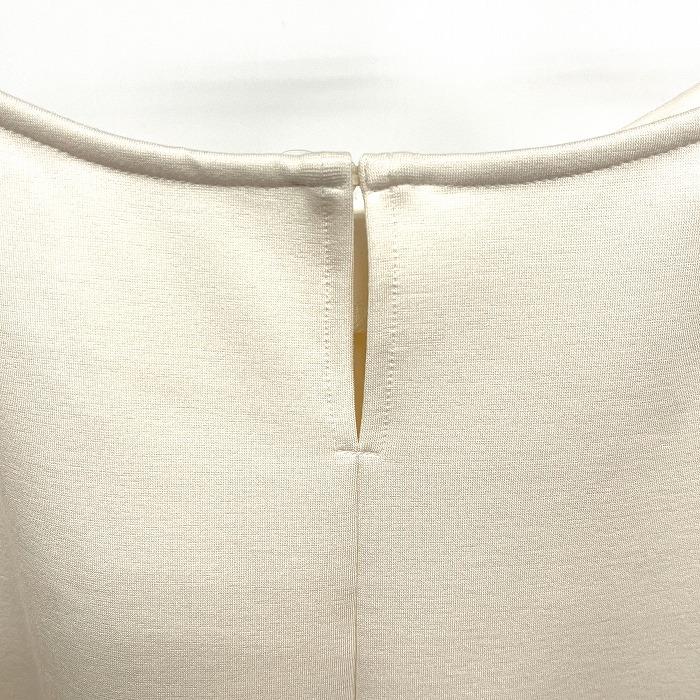 ボンサンス自由が丘 【新品】 プルオーバー シャツ チュニック 背中が別生地 長袖 無地 ポリ×レーヨンなど 44 アイボリー レディース |  | 02