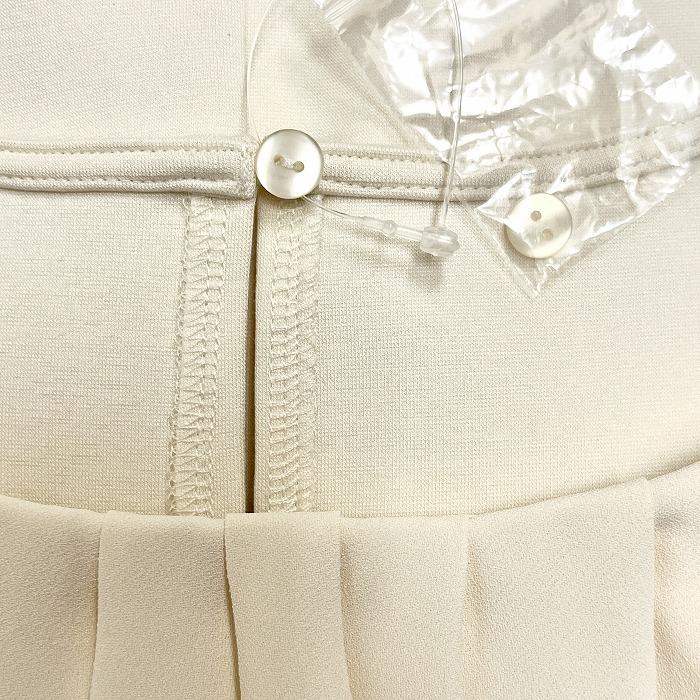 ボンサンス自由が丘 【新品】 プルオーバー シャツ チュニック 背中が別生地 長袖 無地 ポリ×レーヨンなど 44 アイボリー レディース |  | 03