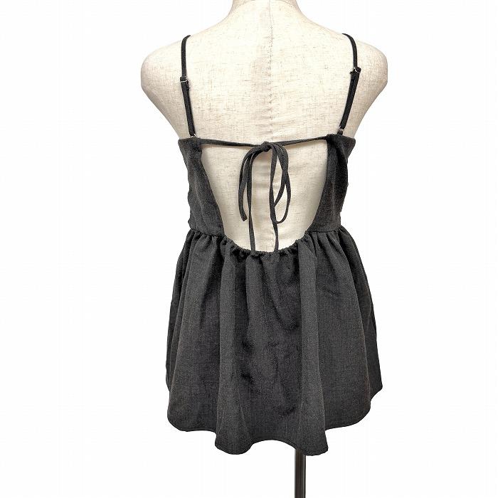 ミスティック 【新品】 ミニチュニック ミニワンピース キャミソールスカート 無地 ポリ×レーヨンなど 2 チャコールグレー レディース | mystic | 02