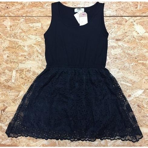 Grl グレイル Lサイズ レディース ワンピース レース カットソー スカートに裏地付き ノースリーブ ブラック 黒 Lw Undo Rowa ヤフー店 通販 Yahoo ショッピング