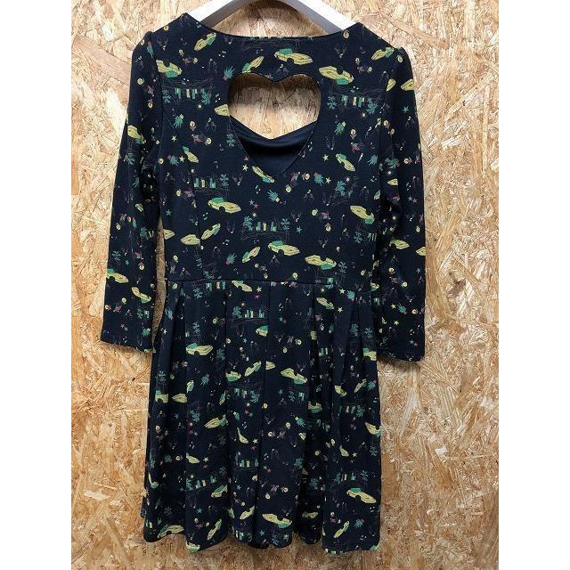 Looney Tunes ルーニー テューンズ サイズf レディース ワンピース オープンカーとビーチ ダイヤモンドネック 上下裏地付き 長袖 黒 Lw Undo Rowa ヤフー店 通販 Yahoo ショッピング