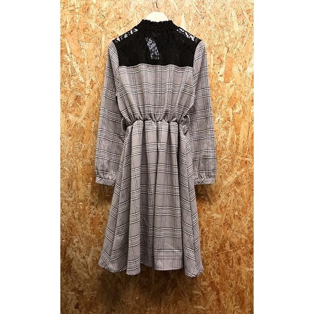 FUN ファン F レディース ボトルネックレースワンピース ひざ丈