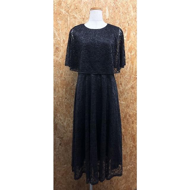 Lace Ladies レースレディース L レディース レースケープワンピース 裏地付き 花柄 ノースリーブ ロング ポリエステル100 ブラック 黒 Lw Undo Rowa ヤフー店 通販 Yahoo ショッピング