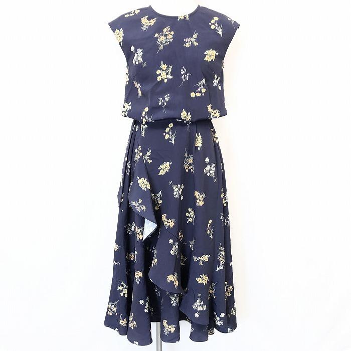 新品 訳アリ Andemiu アンデミュウ F レディース ラッフルフラワー楊柳ワンピース ウエストにゴムとベルト 裏地付 ポリ100 ネイビー 紺 Lw Undo Rowa ヤフー店 通販 Yahoo ショッピング