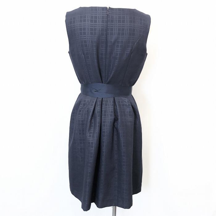 SILPLAIRE ワンピース 裏地付き チェック フレアスカート ひざ丈