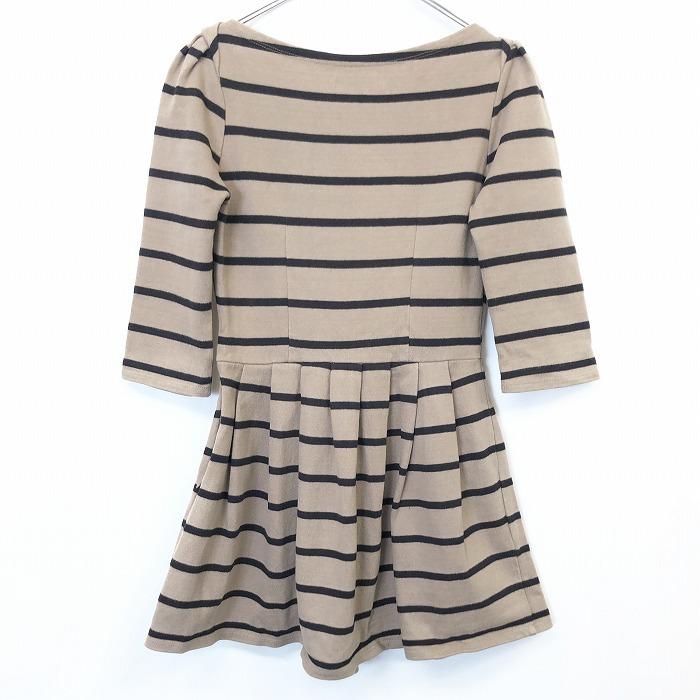 スナイデル ボートネックボーダーワンピース SNIDEL - SNIDEL ボートネックボーダーカットソーワンピース ライト