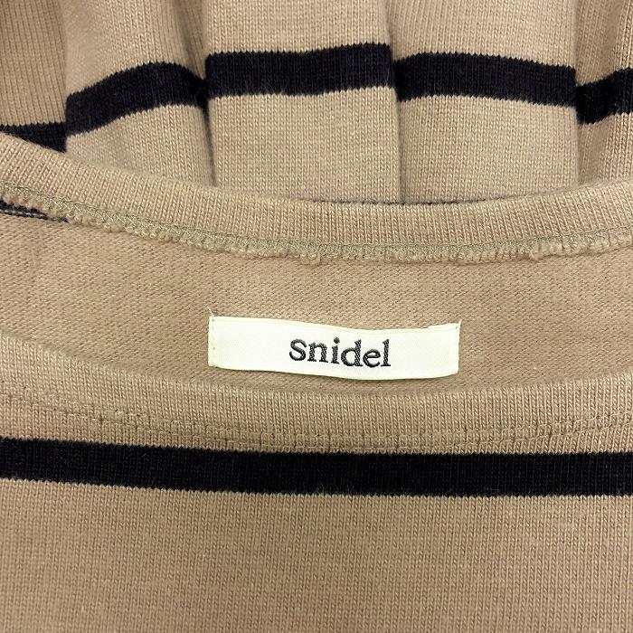 SNIDEL スナイデル カットソー ワンピース ボーダー ボートネック フレ 