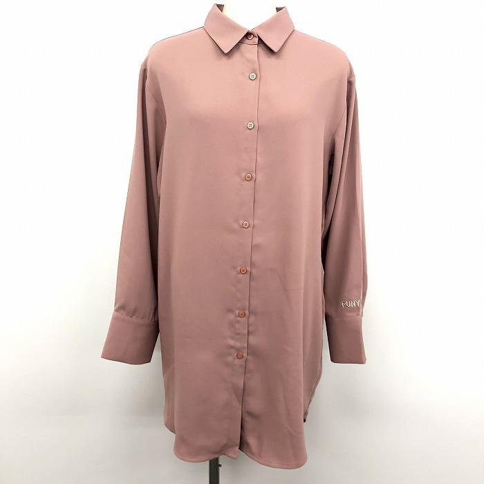 Wego Punyus ウィゴー プニュズ 渡辺直美 1 レディース シャツワンピース シャツチュニック とろみ 袖ロゴ ポリ100 ベイクドピンク Lw Undo Rowa ヤフー店 通販 Yahoo ショッピング