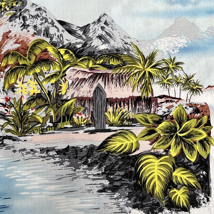 【新品】Puanani by RJC ノースリーブ チューブトップ 肩紐 ワンピース シャーリング アロハ USA ハワイ製 レーヨン100% M 青 レディース |  | 05