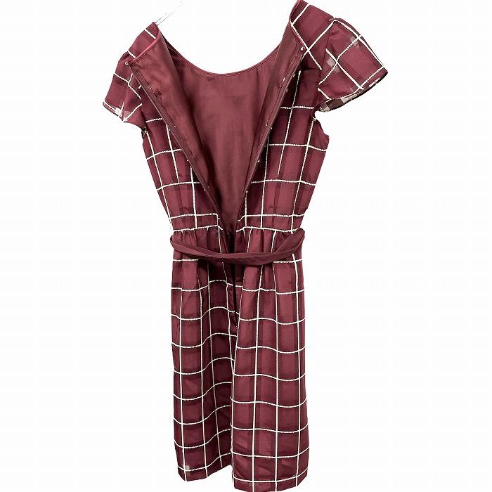 ANY SIS（エニィスィス） シアーワンピース 半袖 チェック 裏地付き