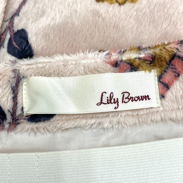 LILY BROWN（リリーブラウン） レトロ花柄ベアワンピース 裏地付き